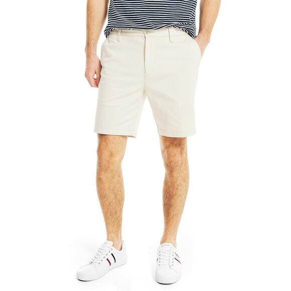 NWT *NAUTICA* Men's Chino Light Khaki Zip Fly 8.5" Classic Fit Deck Shorts 36 - Picture 1 of 10